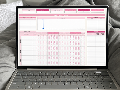 Struggling to Stay Organized ? Manage Your Habits with This Habit Tracker Spreadsheet